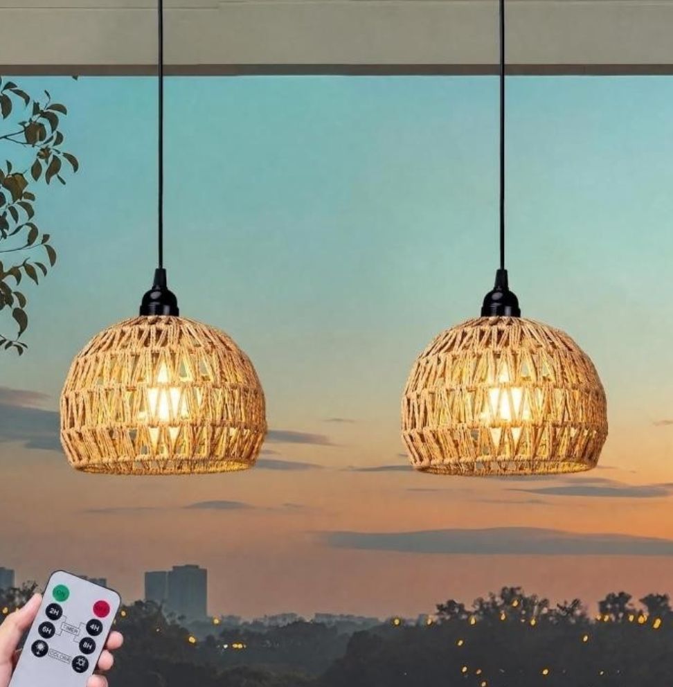 2 boho lamp shades-new in box