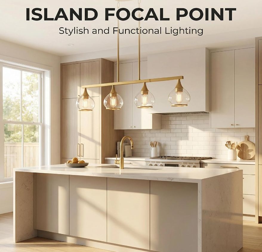 Brushed Gold Kitchen Island Lights-new