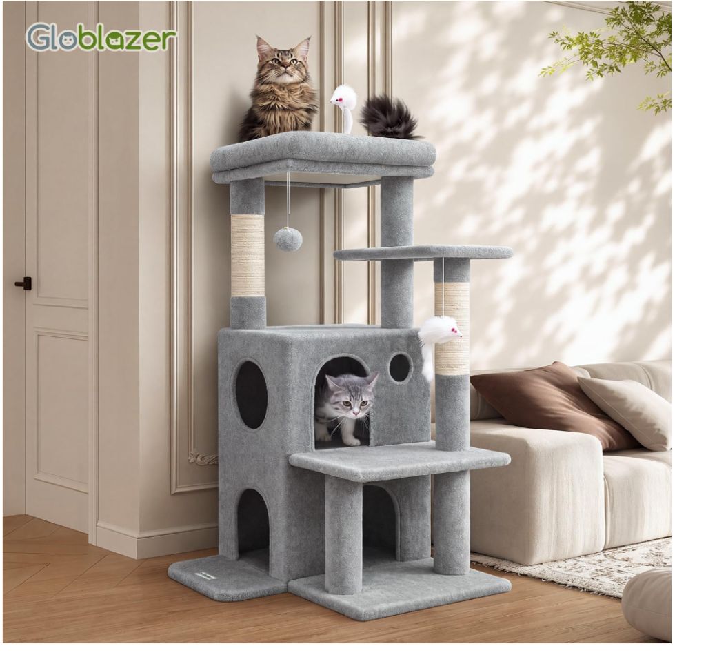 Cat Tree Tower, 50-Inch, Light Grey-new in box