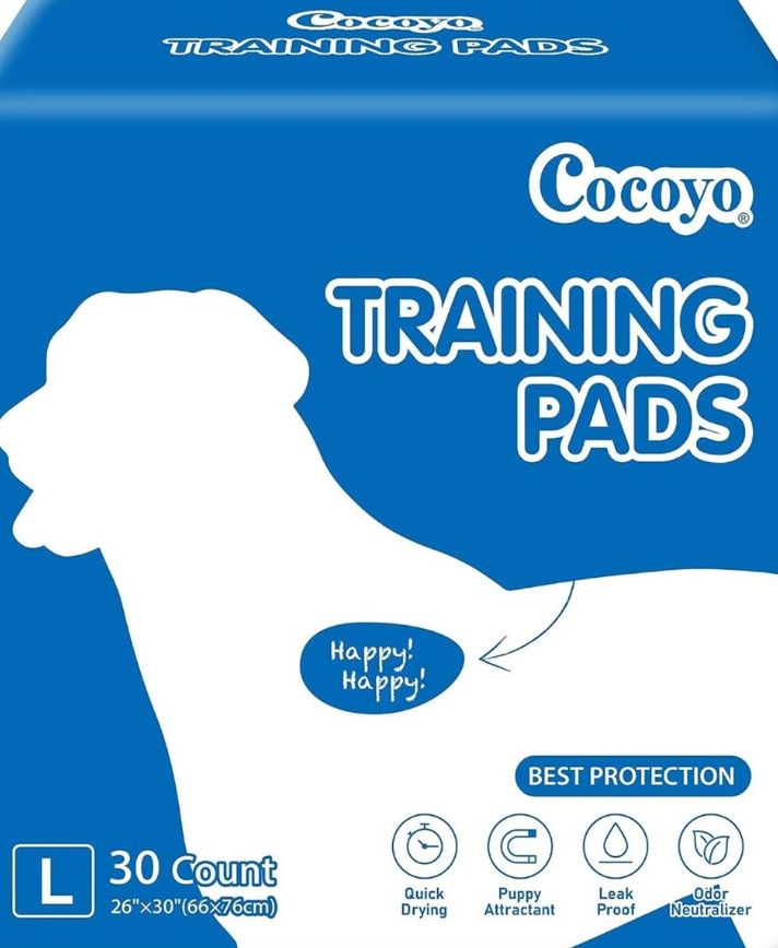 COCOYO Training Pads Large, 30 Count, 26x30in 2boxes-sealed