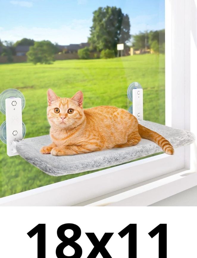 Cordless Cat Window Perch, 4 Cups 18x11-new