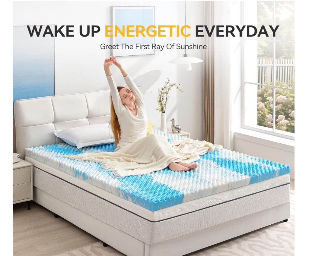 Egg Crate Memory Foam Mattress Topper 2inch Queen Size-new in box