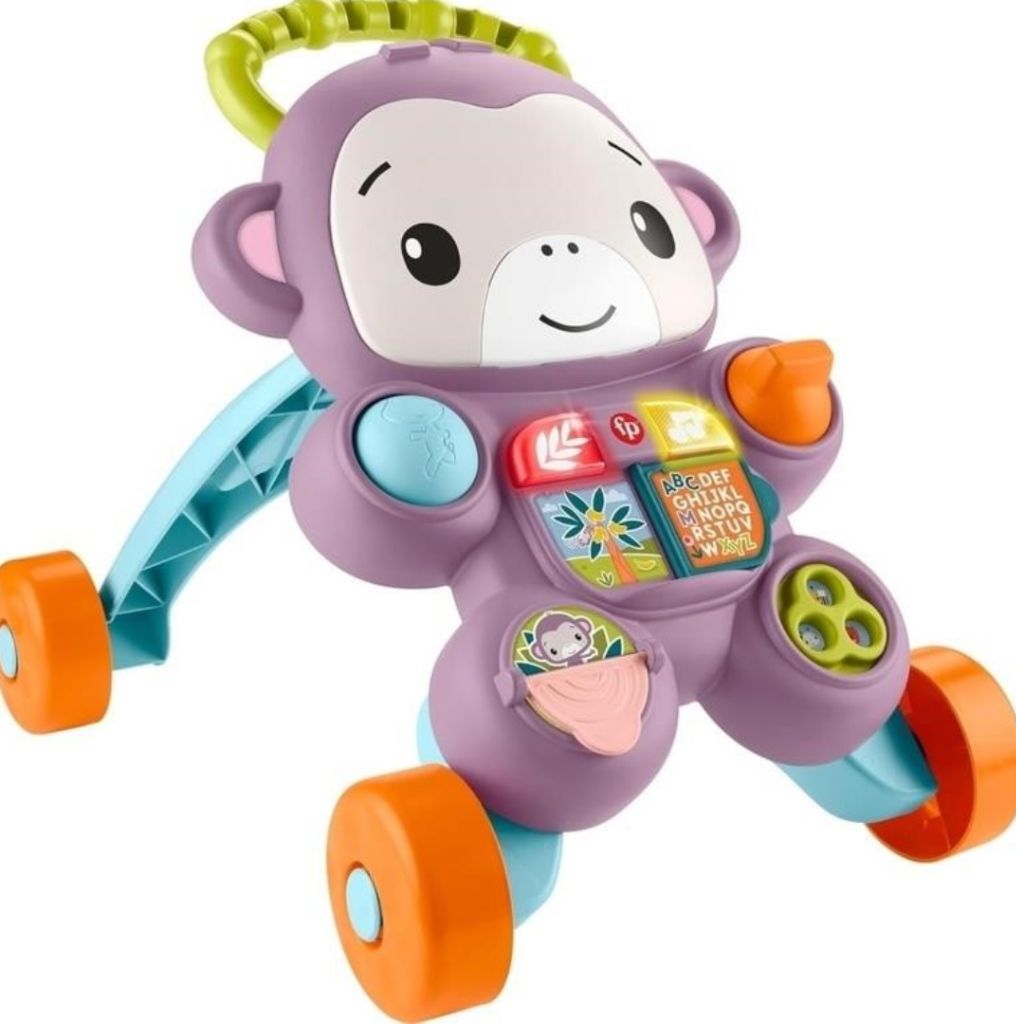 Fisher-Price Learn With Me Purple Monkey Walker-new