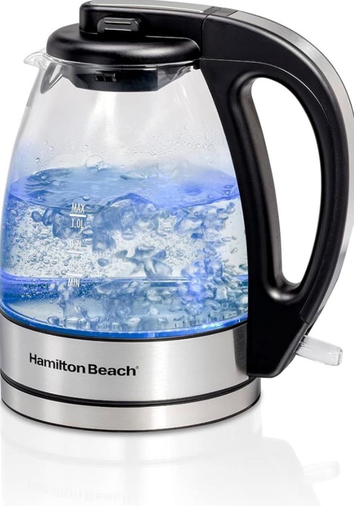 Hamilton Beach Glass Electric Kettle, 1 L-new