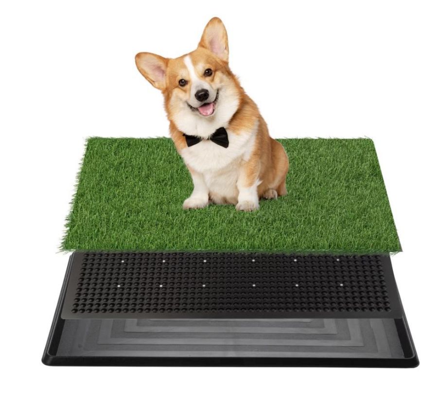 Indoor Dog Potty Grass 20X30 inches 3-1 Tray-new