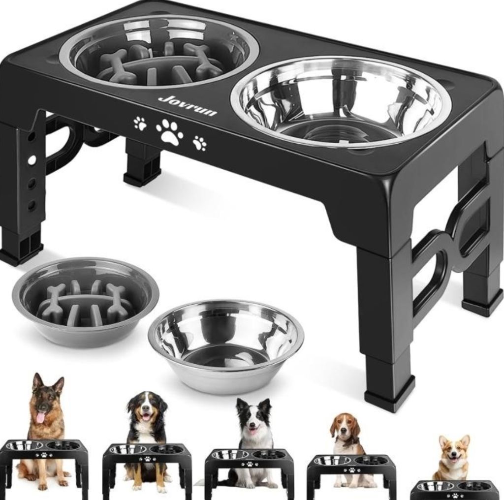 Jovrun Elevated Dog Bowls for Medium Large Size-new