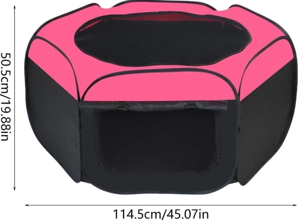 Permanent University Fabric Pet Cage Pliable Ventilated, Red