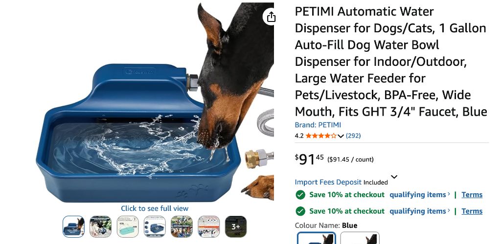 PETIMI Automatic Water Dispenser for pets 1 Gallon-new in box