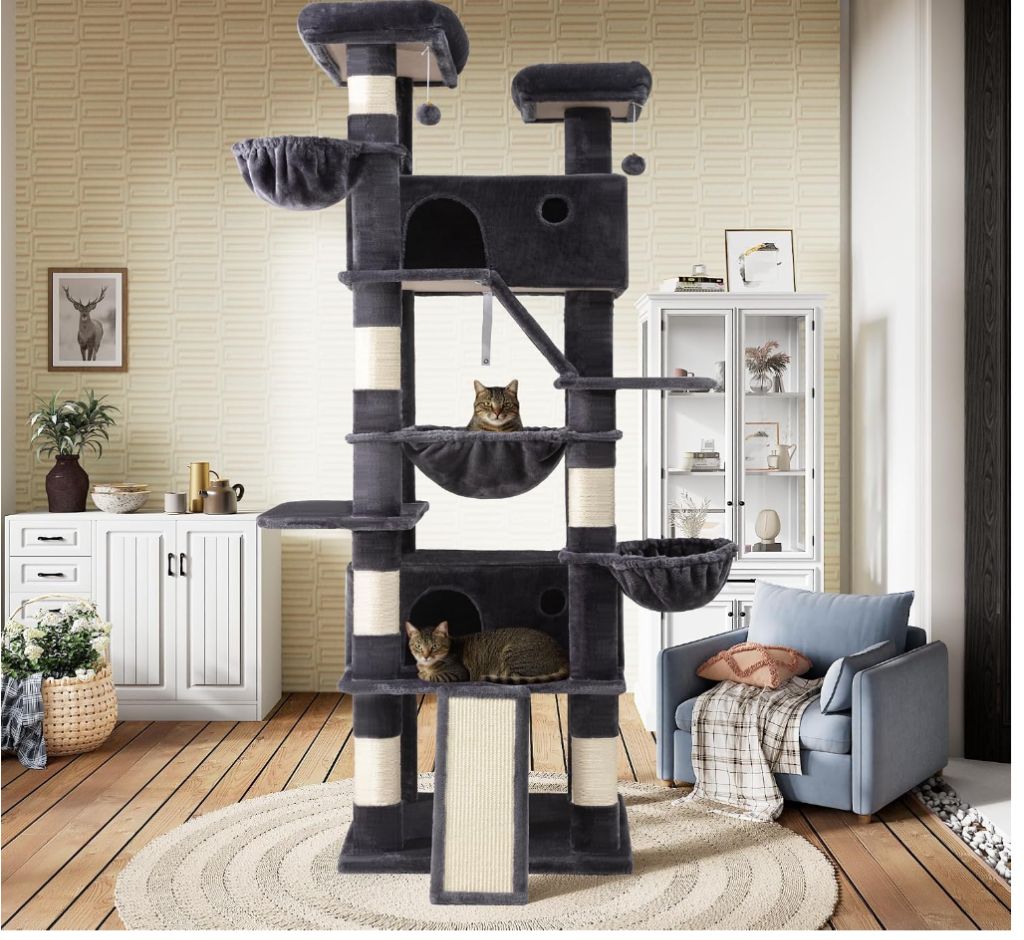 SHA CERLIN 81in Cat Tree, Dark Grey-new sealed