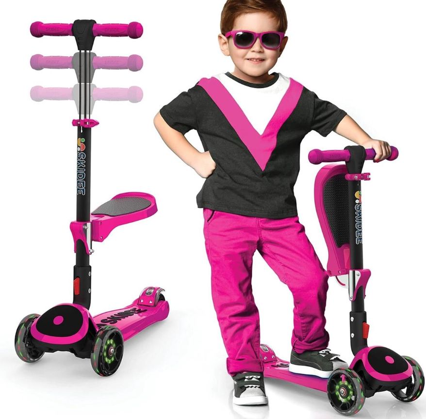 SKIDEE Kick Scooter for Kids 3-5, Adjustable-new in box