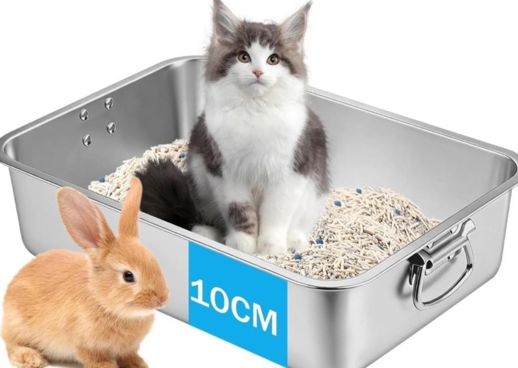 Stainless Steel Litter Box with Handle- new in box