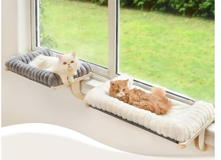 Cloud-Soft Cat Window Sill Perch, Zipper Design -new in box