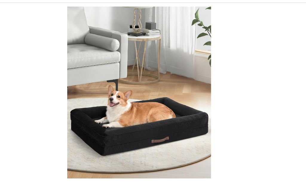 Orthopedic large Dog Bed in black L - new in box