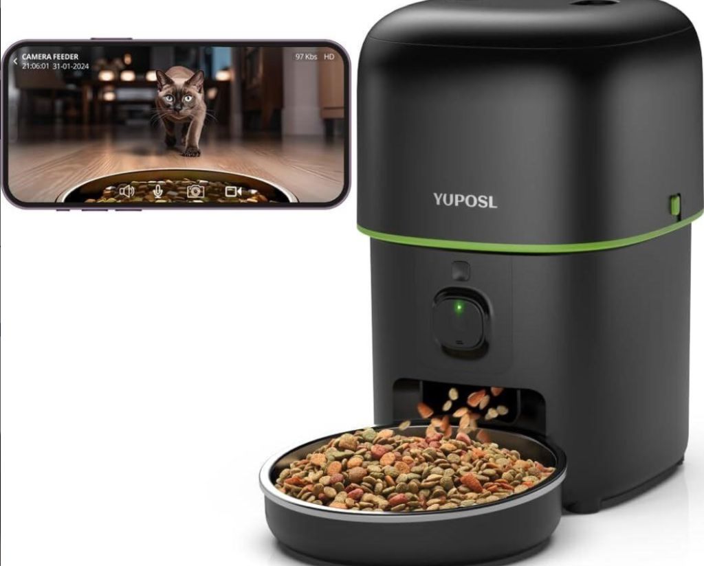 Yuposl Automatic Cat Feeder with Camera 2L-new